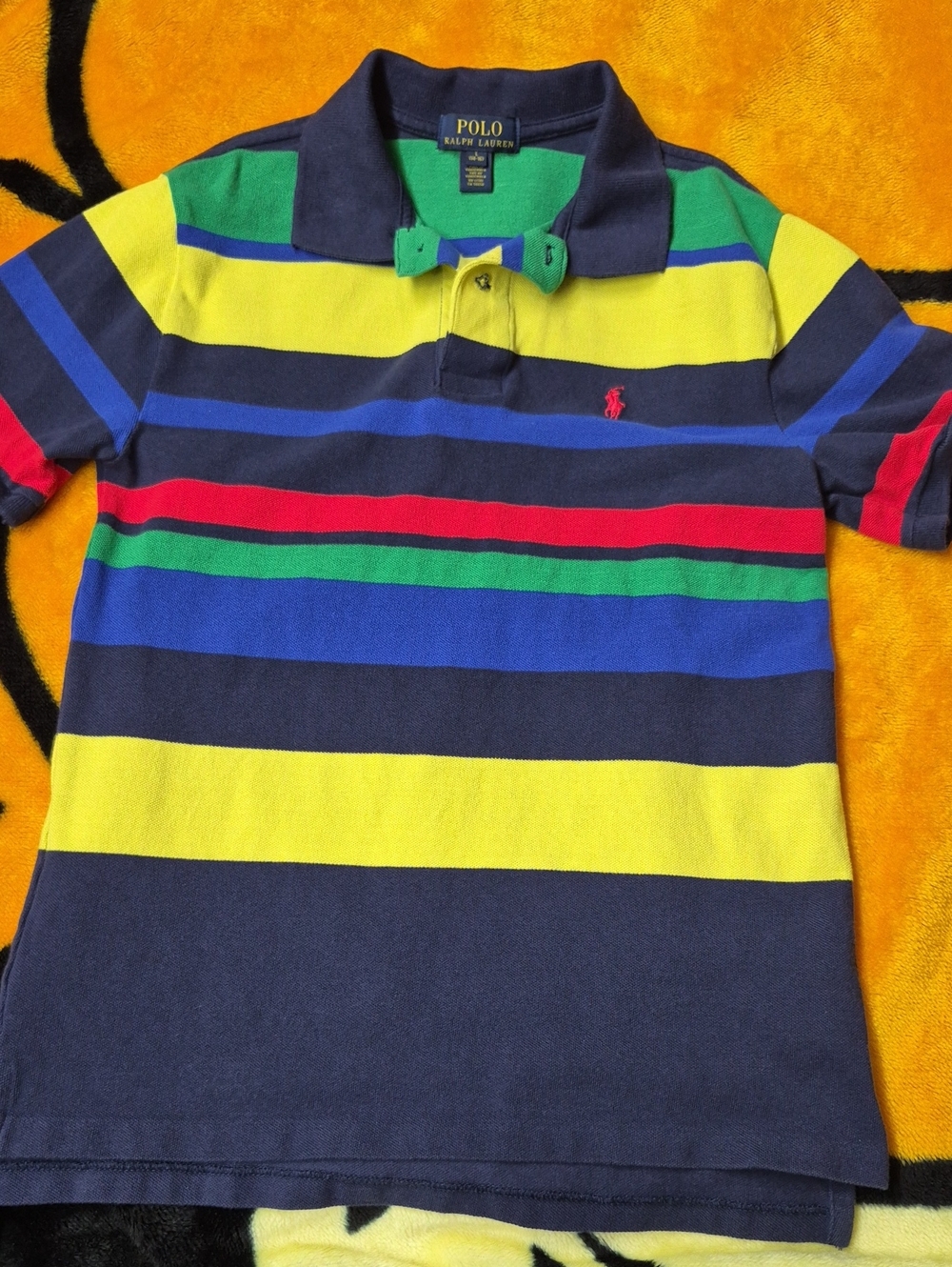 Polo by Ralph Lauren Multicolor Striped Navy Polo